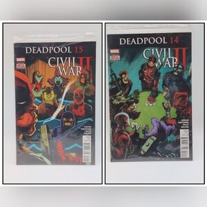 Marvel Deadpool Civil War II Comic  Books Issues 14 And 15